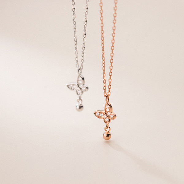 s925 sterling silver shell necklace-0