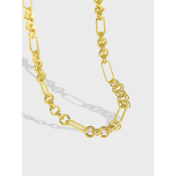 s925 sterling silver simple chic bead chain necklace-0