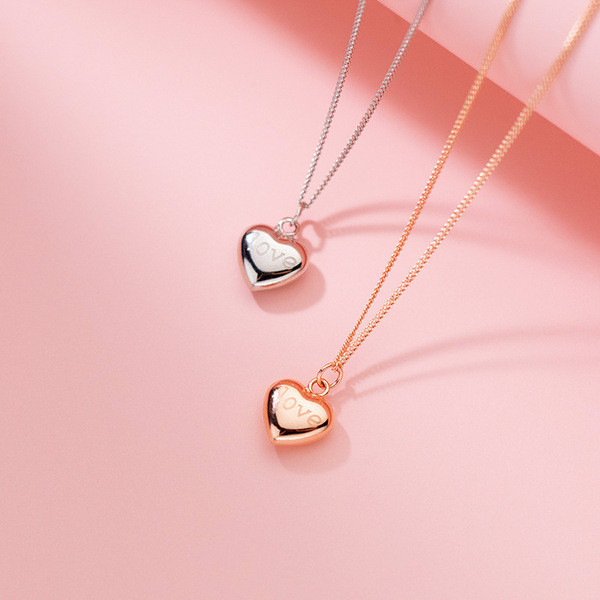 s925 sterling silver trendy unique hollowed bow necklace-0