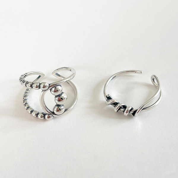 minimalist 925 sterling silver stars ring-0