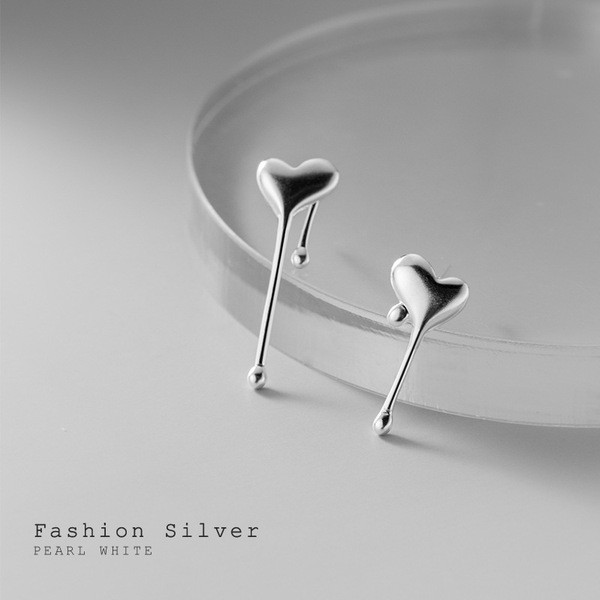 s925 sterling silver lollipop print bow earrings-0