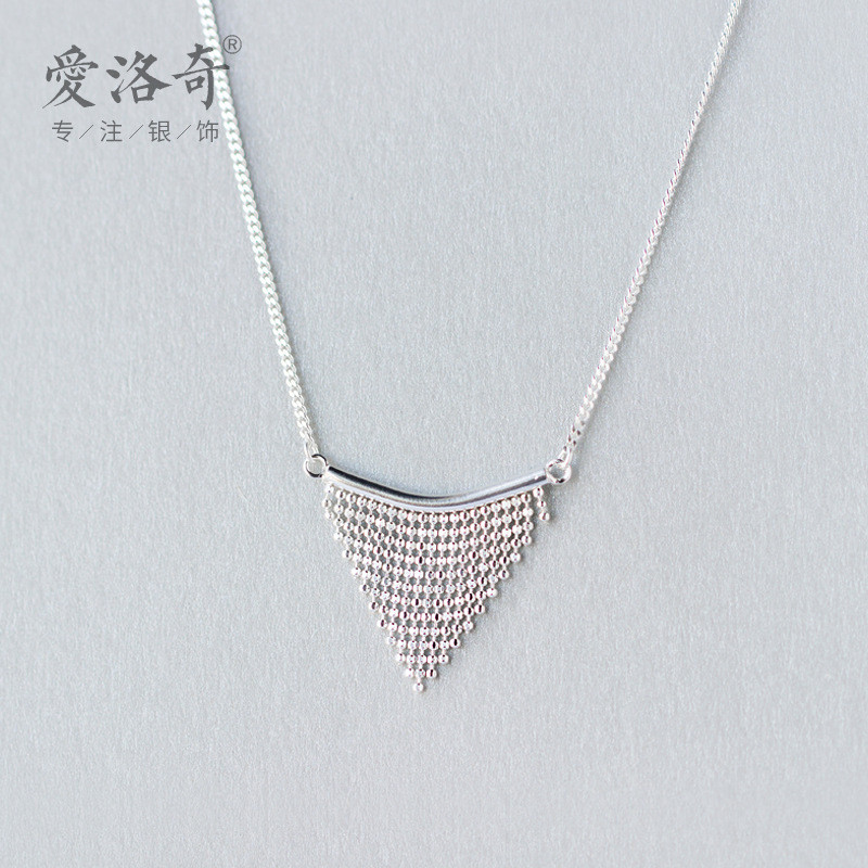 s925 sterling silver circle rhinestone necklace-3