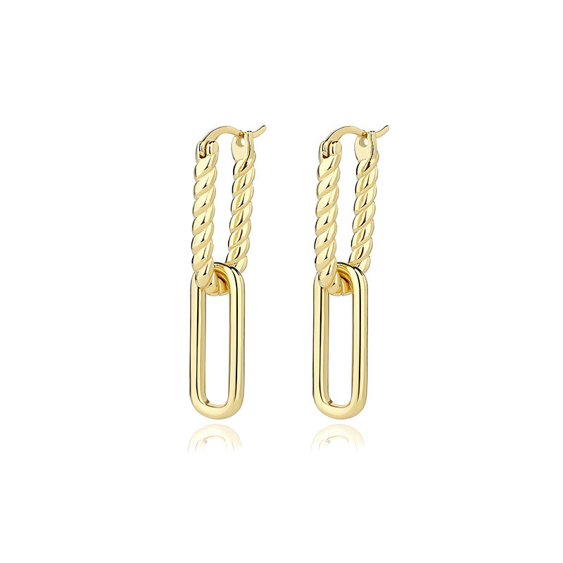 925 sterling silver fashion small irregular doubleC earrings-4