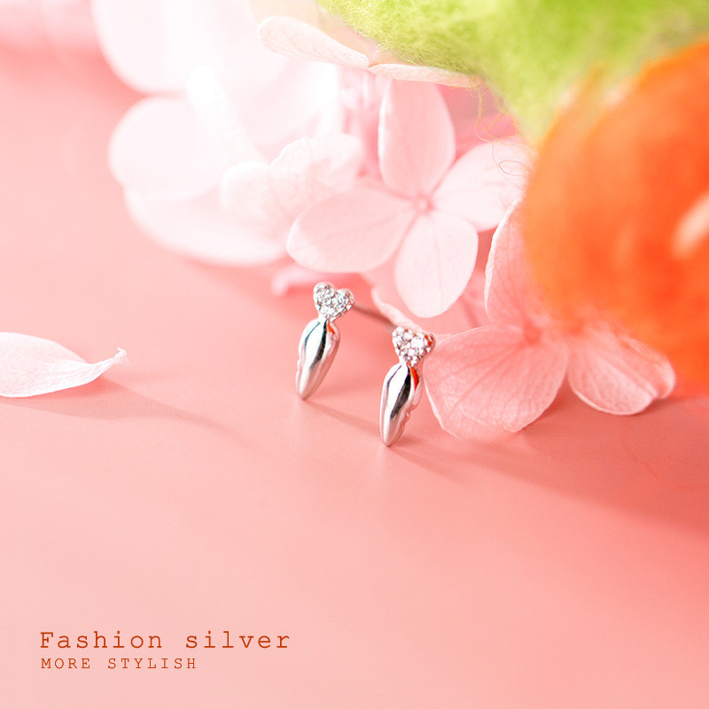 s925 sterling silver hollowed simple earrings-1
