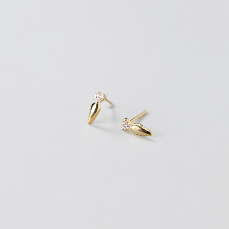 s925 sterling silver hollowed simple earrings-3