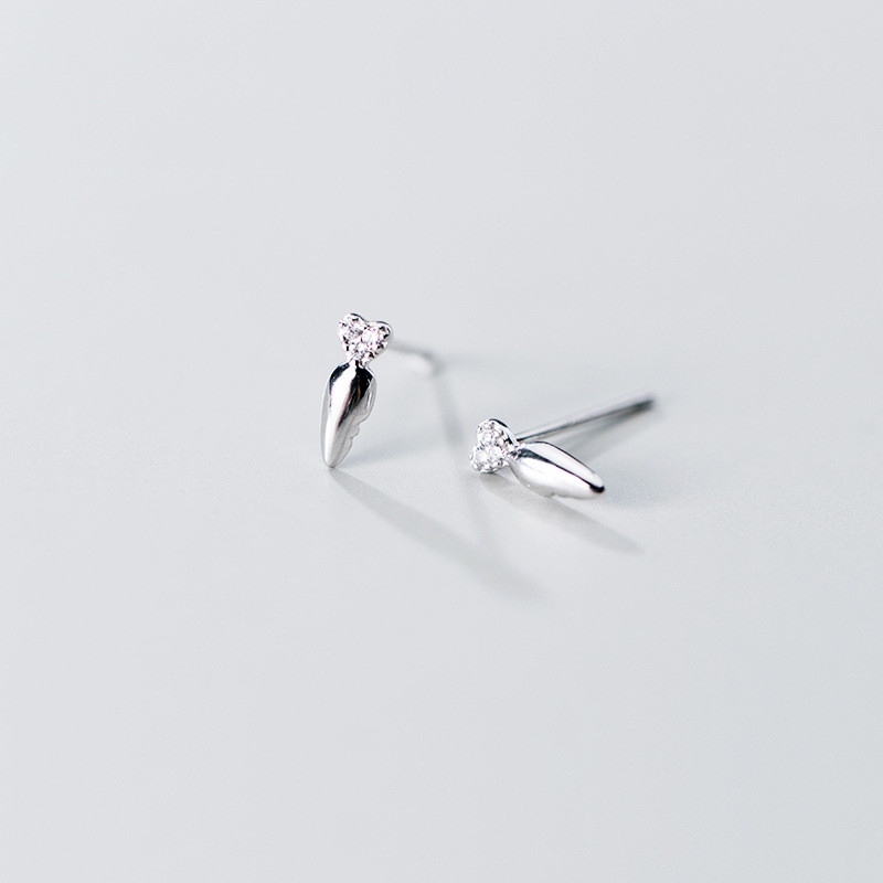 s925 sterling silver hollowed simple earrings-4