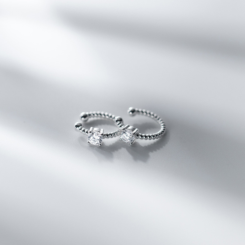 s925 sterling silver simple cute scissor earrings-3
