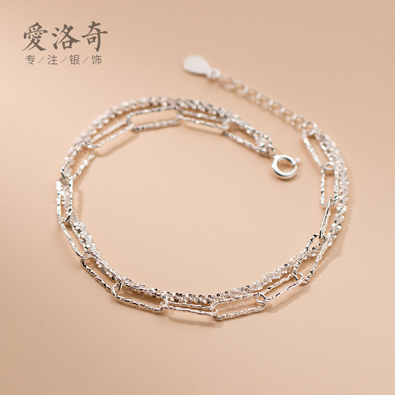 s925 sterling silver smile charm bracelet-0