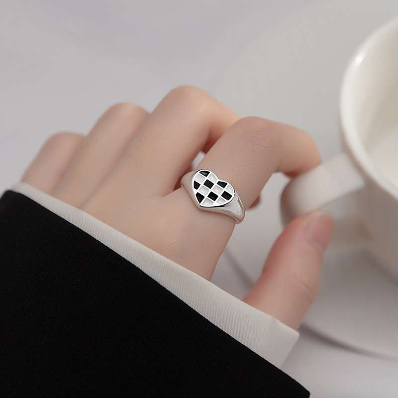 s925 sterling silver fishbone ring-1
