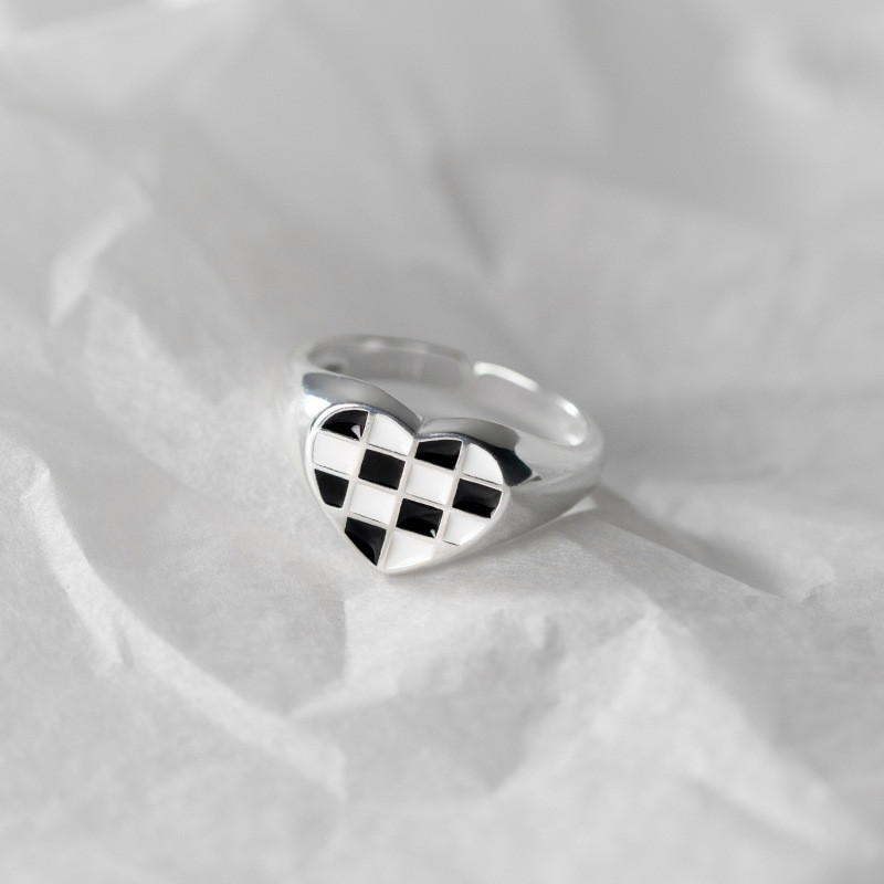s925 sterling silver fishbone ring-2