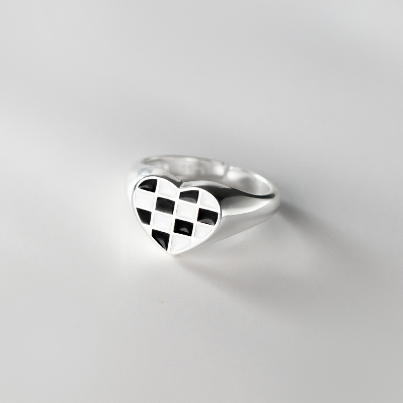 s925 sterling silver fishbone ring-3