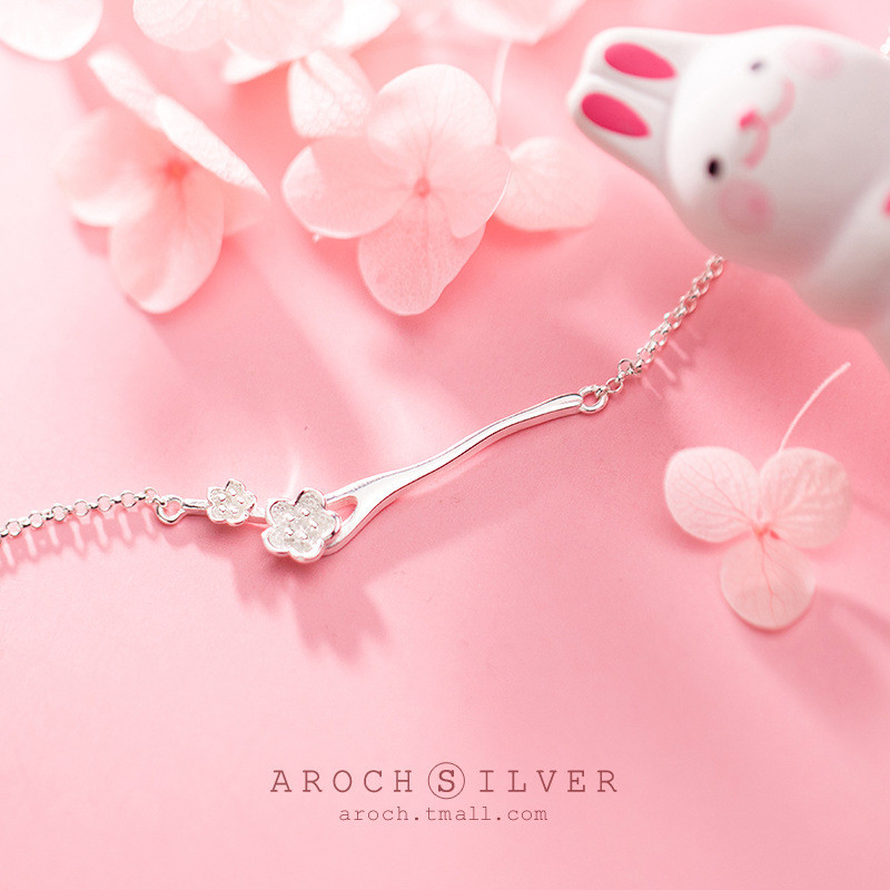 s925 sterling silver charm glass bracelet-2