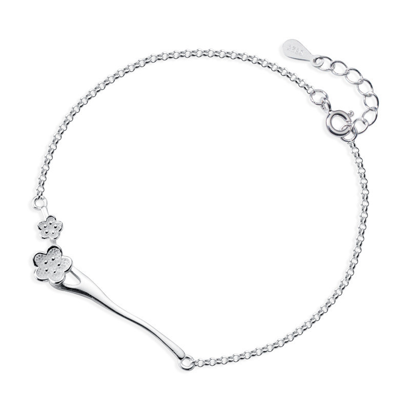 s925 sterling silver charm glass bracelet-4