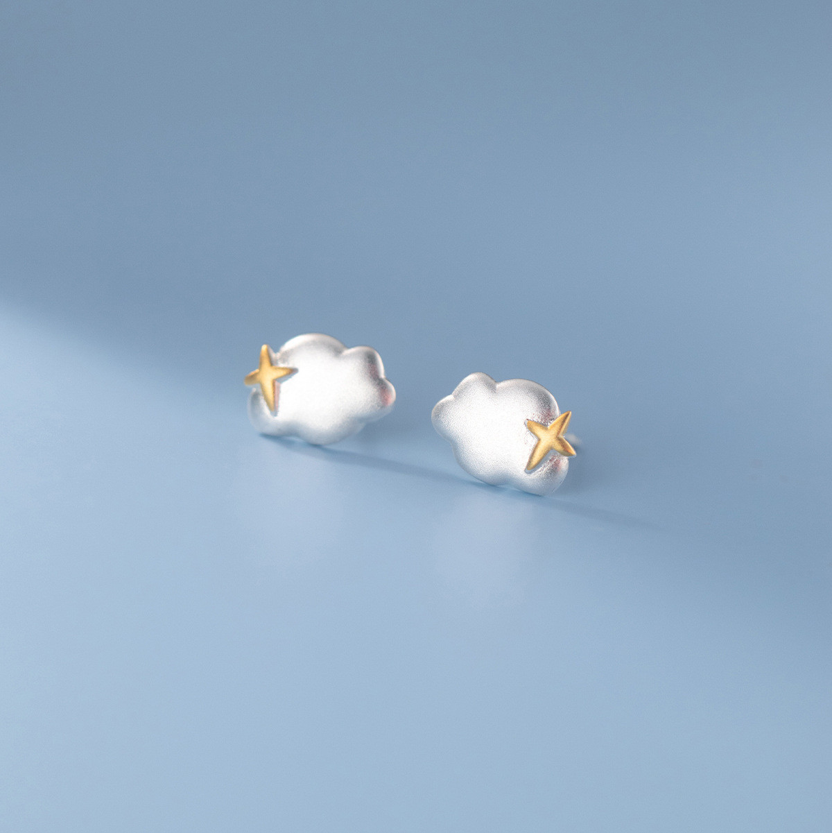 s925 sterling silver simple cross rhinestone earrings-0