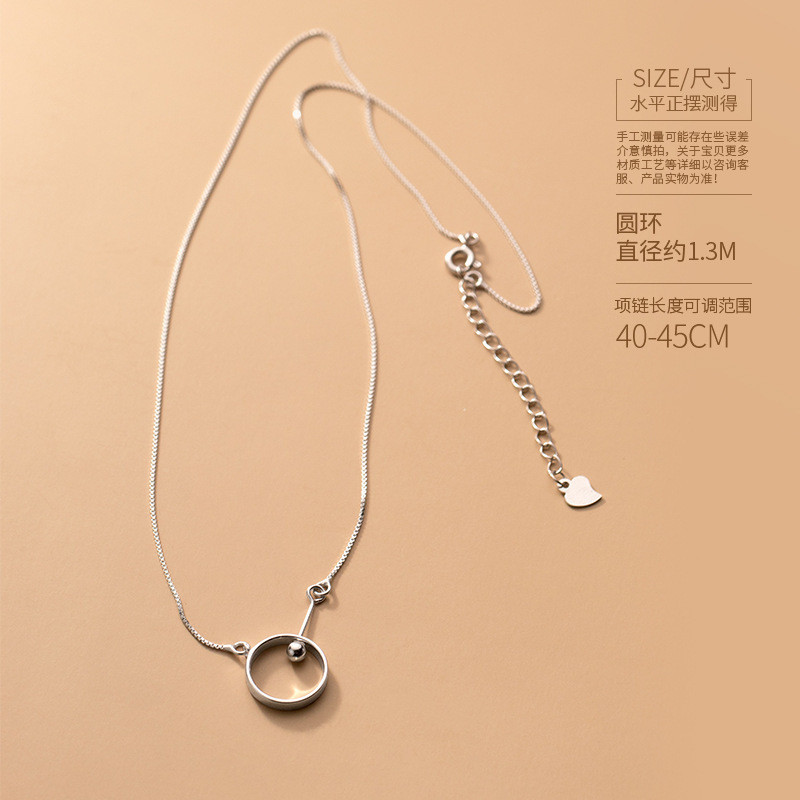 s925 sterling silver geometric necklace-3