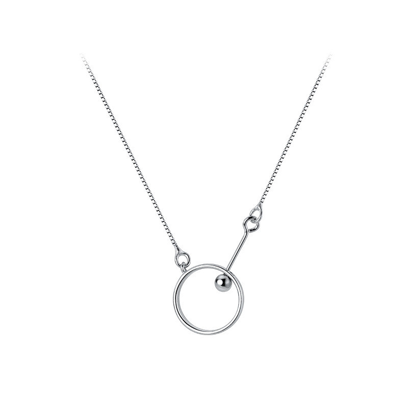 s925 sterling silver geometric necklace-4