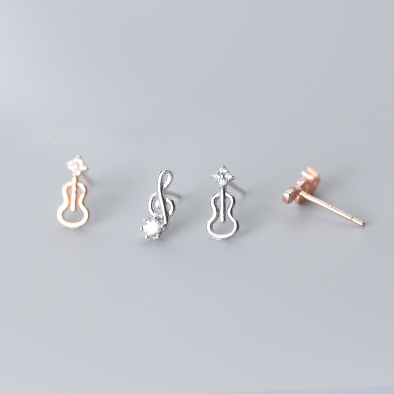 s925 sterling silver cute piercing circle earrings-2