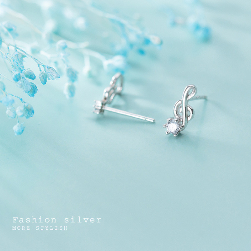 s925 sterling silver cute piercing circle earrings-3