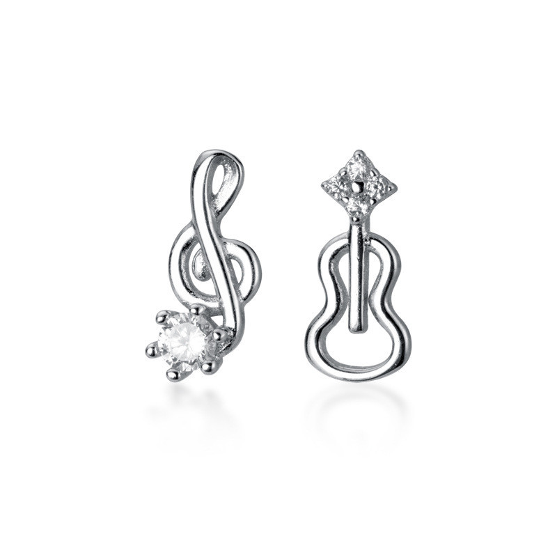 s925 sterling silver cute piercing circle earrings-4