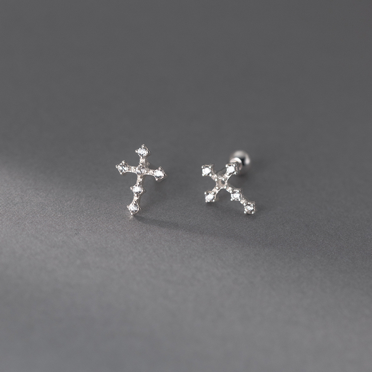 s925 sterling silver stud rhinestone earrings earrings-3