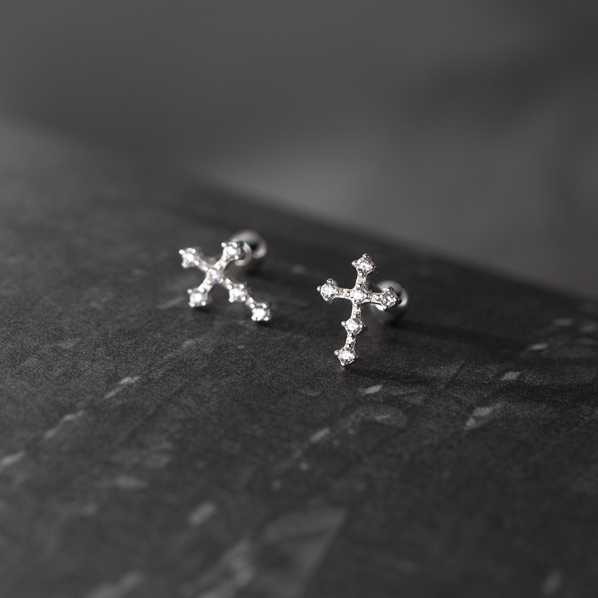 s925 sterling silver stud rhinestone earrings earrings-4
